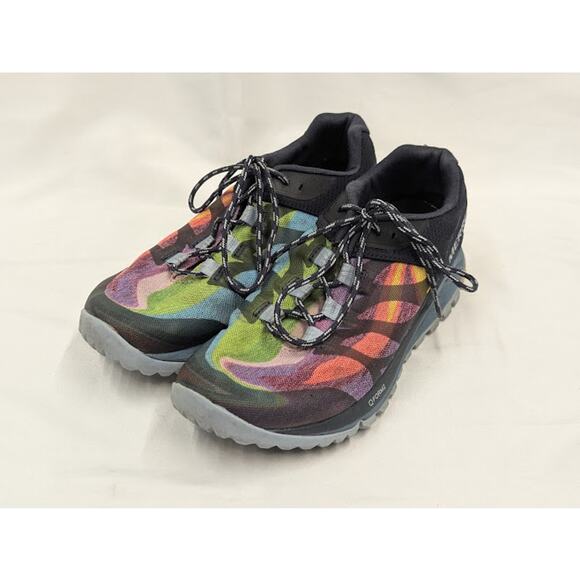 Merrell Antora 2 Womens Size 8 Rainbow Athletic Shoes Hiking Sneakers Vibram - Picture 1 of 10